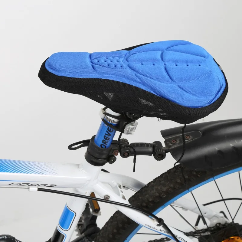 Comfortabel для велоспорта велосипед 3D гель Силиконовый Коврик Седло мягкая подушка крышка Открытый 3 цвета