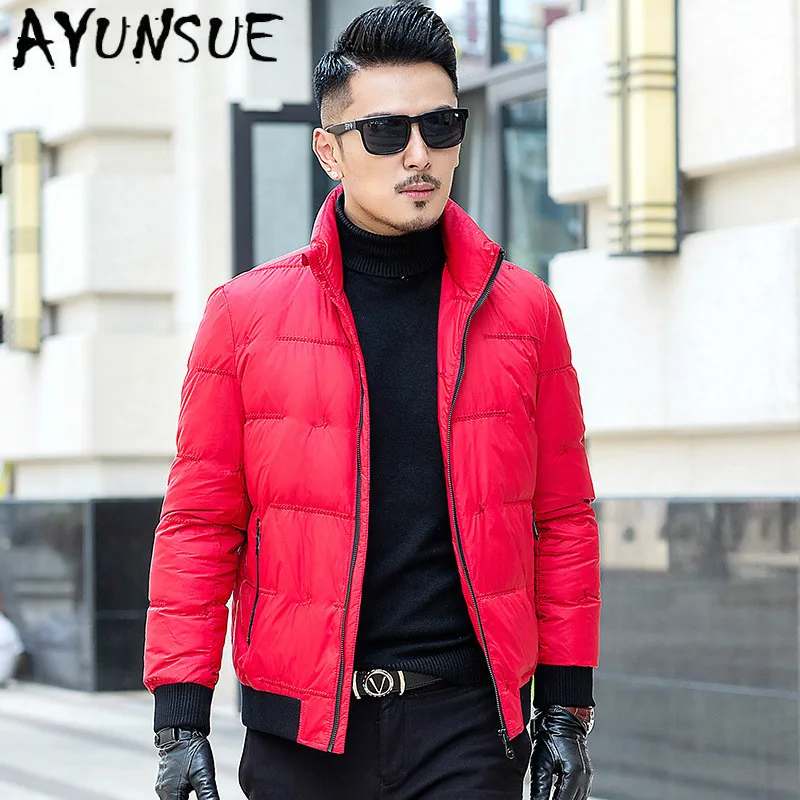 

AYUNSUE Down Jacket Winter Coat Men Duck Down Coat Men Korean Puffer Jacket Men Warm Doudoune Homme 1918 YY1304