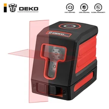 DEKO DKLL11 мини-стиль самонивелирующийся лазерный уровень крест-линия лазер с Красный светильник источник и регулируемый монтажный зажим
