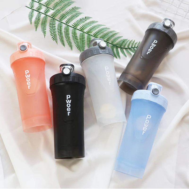 

Eco friendly Protein Powder Shaker Bottle water bottle for gym use black pink blue color 650ml