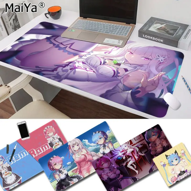Maiya Re Zero Аниме Сексуальная девушка резиновая мышь прочный Настольный коврик для