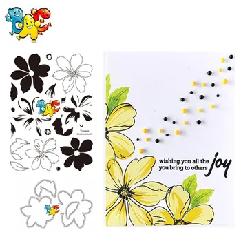 

flower Transparent Clear Stamps for DIY Scrapbooking/Card Making/Kids Christmas Fun Decoration Supplies