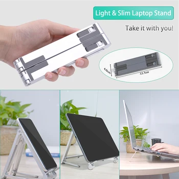 

Magic Foldable Aluminum Laptop Mobile Phone Stand For Macbook Pro Air Notebook Iphone Mobile Tablet Holder Desk Holder Bracket