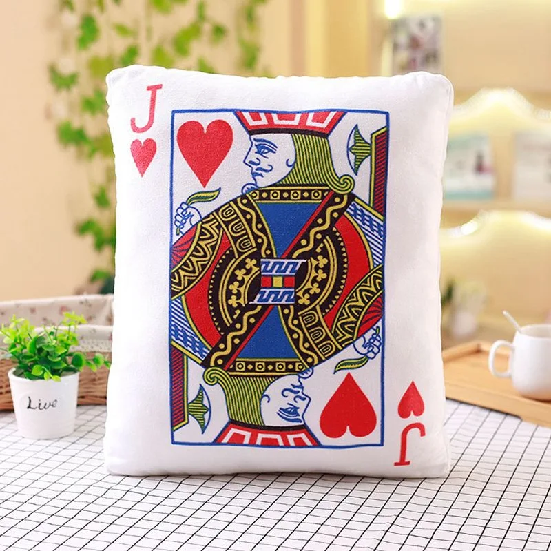 Горячая модель игральных карт Подушка плюшевая игрушка кукла-обработка настраиваемый логотип рекрут агенты