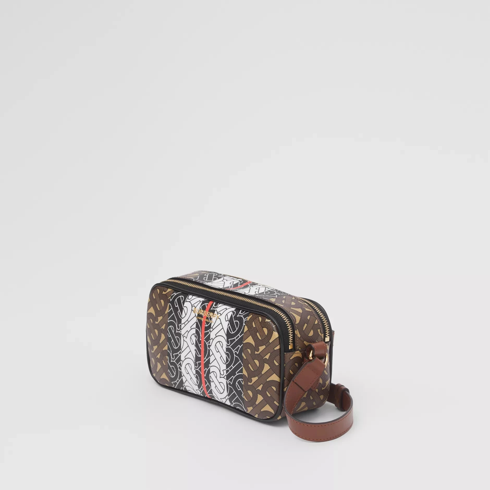 Burberry мини монограмма полоса e-холщовая сумка для камеры мессенджер для мужчин мужские сумки 80251701