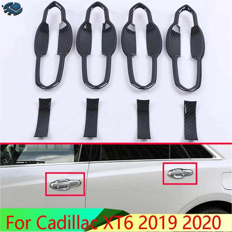 

Для Cadillac XT6 2019 2020 автомобильные аксессуары ABS Хромированная дверная ручка Чаша крышка чашки полость отделка вставка Catch молдинг Гарнир