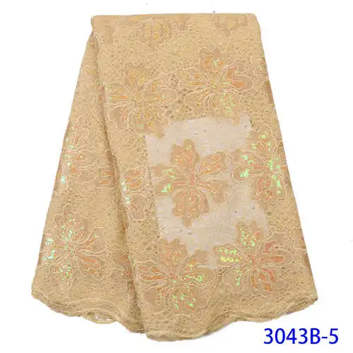 Африканская кружевная ткань новейшее высокое качество кружевная вышивка французская кружевная ткань Свадебное кружево для нигерийских вечерние платья YA3043B-4 - Цвет: Picture 5