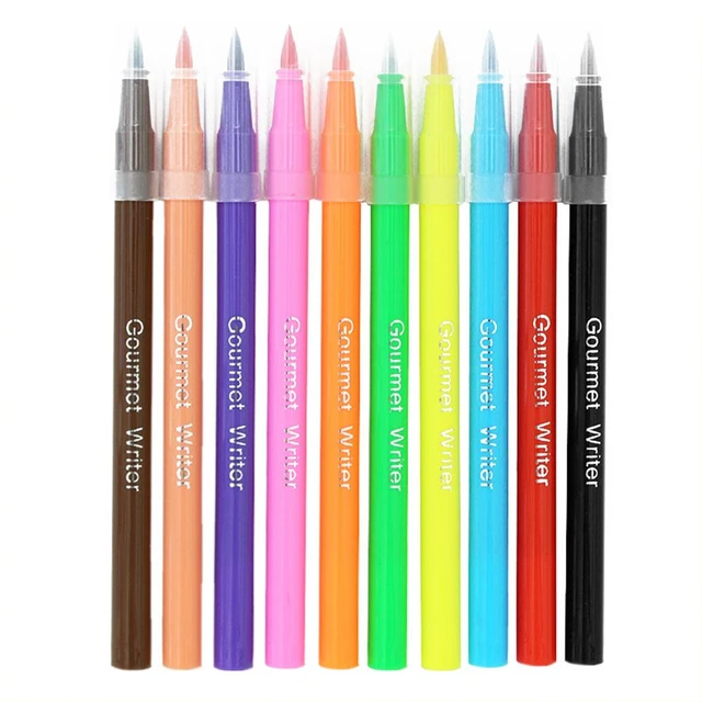 Food Coloring Markers Gourmet Writer Food Cake Decorator Pens, Edible  Pigment Pen for Cakes and Cookies,Cake DIY Cake Painting Accessories,Assorted  Colors,Set Of 10 