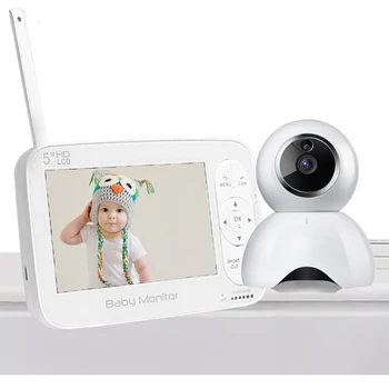 

Baby Monitor 5.0' Wireless LCD Audio Video Radio Nanny Music Intercom IR 24h Portable Baby Camera Baby Walkie Talkie Babysitter