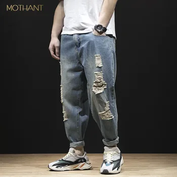 

Teenagers cut through nine points in the spring and summer jeans men's trend new feet denim harem pants men 9 points loose pants