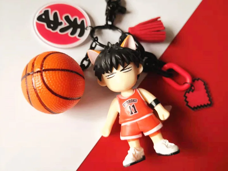 Японский аниме SLAM DUNK брелок Kawaii Hanamichi Sakuragi Rukawa Kaede кукольный брелок для баскетбола подарок для влюбленных