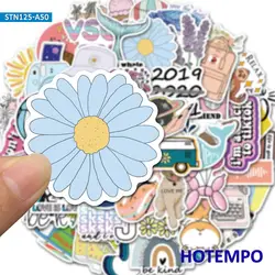 Paquet d'autocollants de Style INS, jolis petits graffitis frais simples, papeterie pour bricolage, Scrapbook, téléphone, ordinateur portable, valise, 50 pièces 