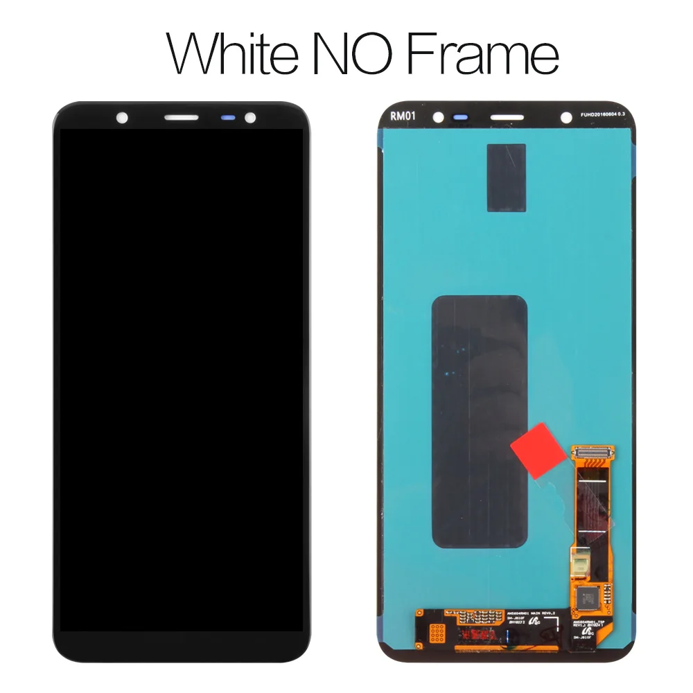 Супер AMOLED для samsung J8 lcd J810 дисплей дигитайзер сенсорный экран сенсор для SM-J810M J810F J810Y запасные части - Цвет: Black no Frame