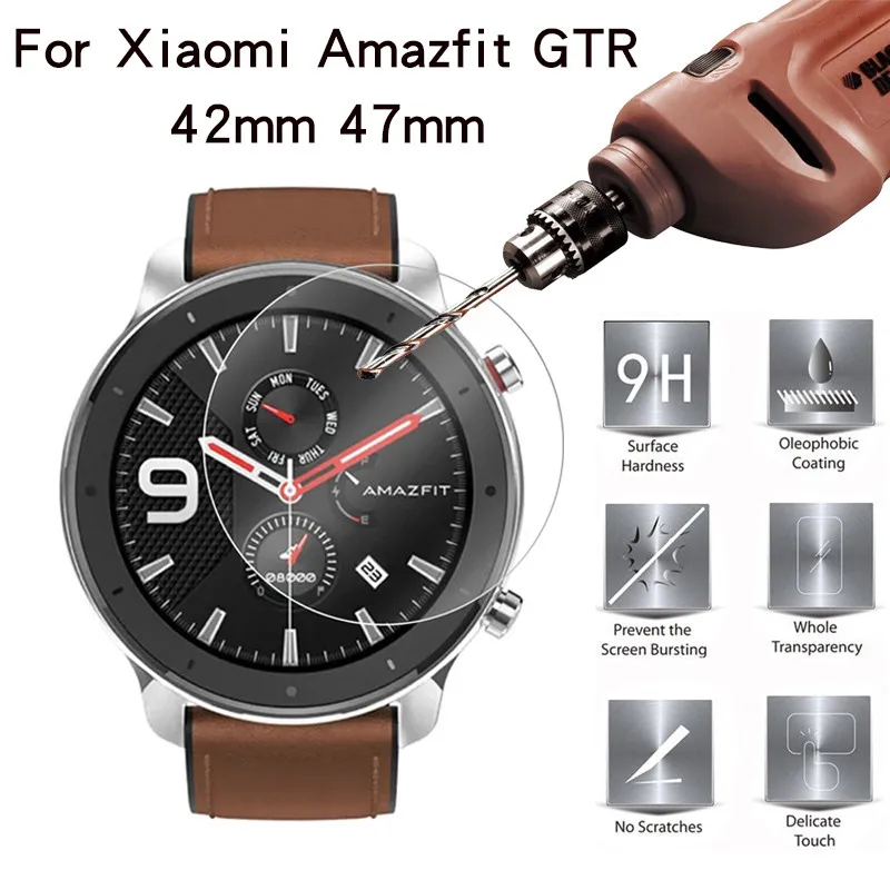 Screen-Protector Transparent-Film Tempered-Glass Smart-Watch Xiaomi Amazfit 42mm