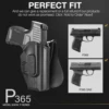 Holster Fit Sig P365/P365 SAS (Not suitable P365 X/XL/Macro),Right hand,Outside Waistband Carry Belt Plastic Polymer Holder Case 4