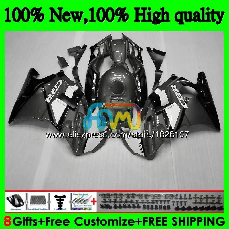 600CC обтекатель для HONDA CBR600F3 металлический серый CBR 600 FS 600F3 600FS 3BS. 184 CBR600 F3 91 92 93 94 1991 1992 1993 1994 комплект+ майка