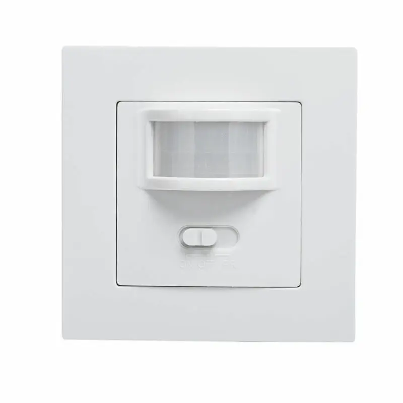 

220-240V Infrared PIR Motion Sensor Recessed Wall 150w LED Light Switch LUX 9m