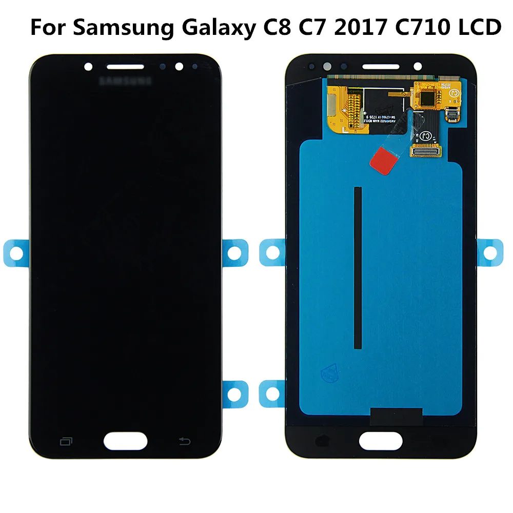 100% протестированный Super AMOLED ЖК-дисплей для SAMSUNG Galaxy C8 C7100 дисплей C7 2017 C710F сенсорный