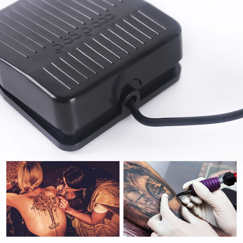 SPARK Black Plastic Tattoo Foot Pedal big Tattoo Machine Accessory Anti Slip Foot Tattoos Pedal Tools Switch Pedal Tattoo Power