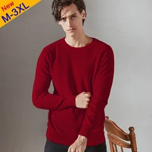 MuLS свитер пуловеры для мужчин с круглым вырезом хлопок вязаный Весна Birdseye свитер Джемперы осень мужской трикотаж Рождество красный Прямая поставка