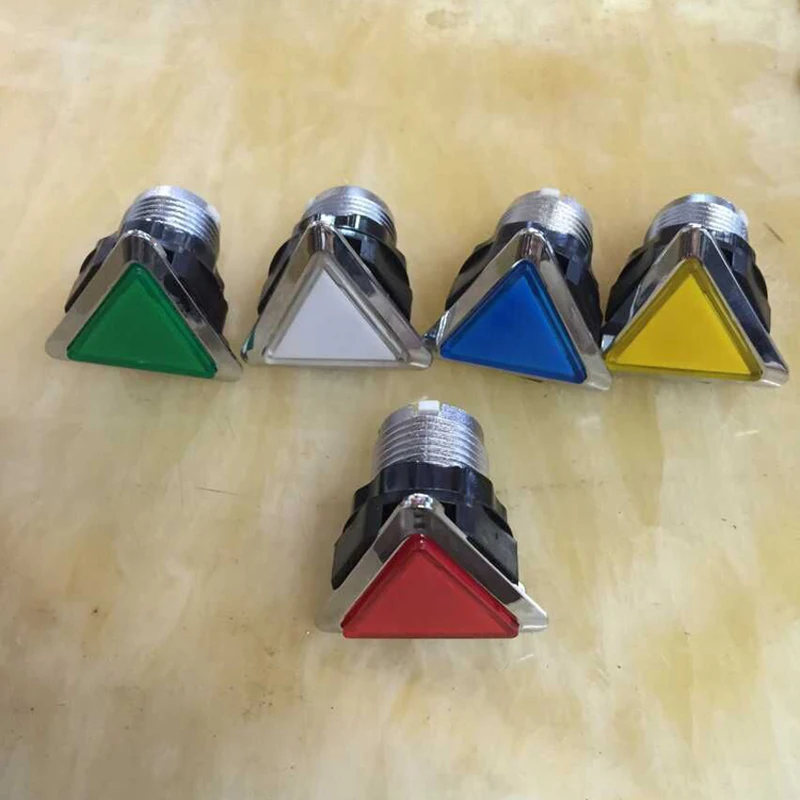 

CHROME Plated LED illuminated push button 12v LED with microswitch for Arcade game parts