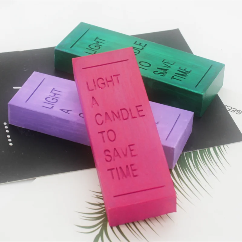 Silicone Mold Long Rectangular Letters Wax Incense Candle expanding