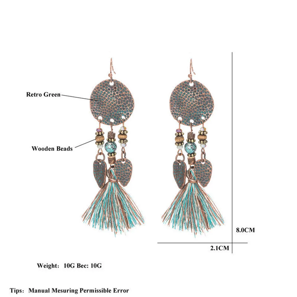 Exaggerated natural stones bead long tassel earrings 2020 New bohemian brincos bijoux Crystal dangle drop earrings women jewelry (32)