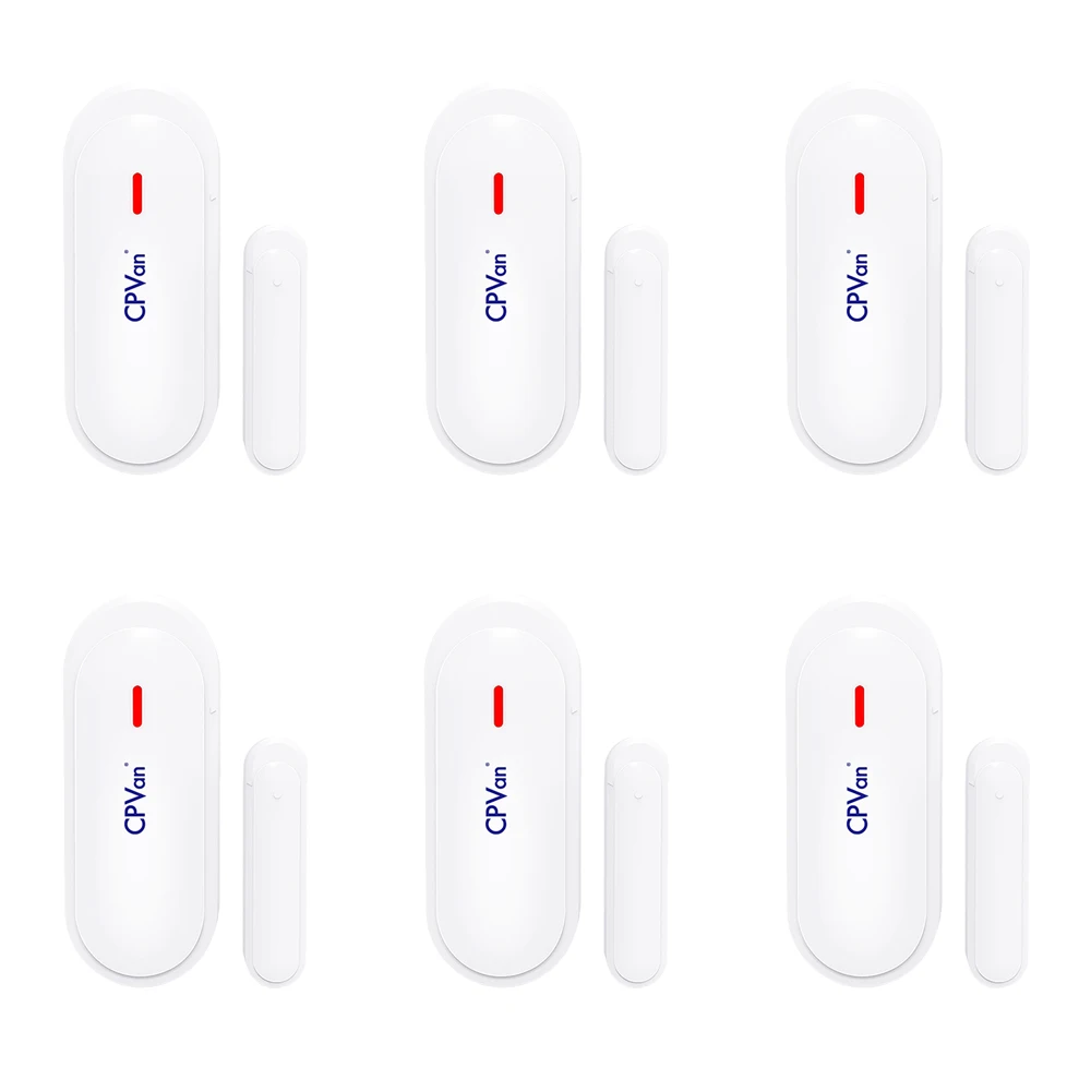6pcs CPVan, датчик для оконных дверей, датчик безопасности, датчик, детектор, 433 МГц, датчик двери, домашняя охранная дверная сигнализация, охранная сигнализация охранная сигнализация - Цвет: 6pcs