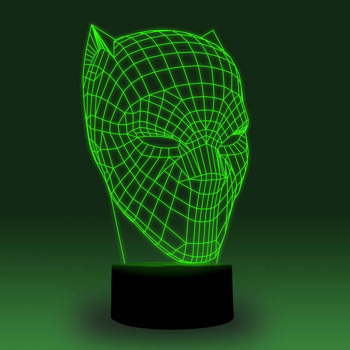 NiteApps 3D черные Пантеры шлем светодиодный ночник настольная лампа иллюзия Лампа подарок на день рождения приложение/сенсорное управление