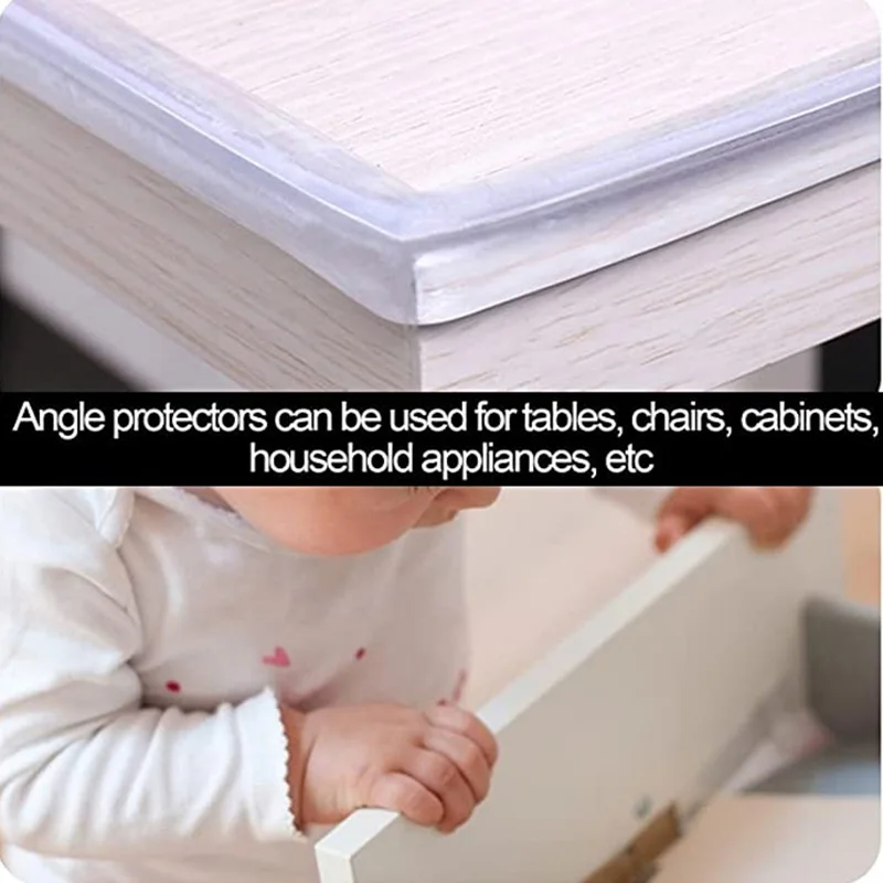 1M/2M/3M Clear PVC Infant Baby Safety Corner Protector Soft Double-Sided Tape Bumper Strip for Furniture,Cabinets,Tables,Drawers silicone table corner protector table corner protector table edge protector furniture anti collision strip