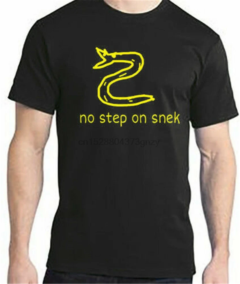 Футболка с надписью No Step On Snek (DonT Tread Me) 100% хлопковые топы футболки|Футболки| |