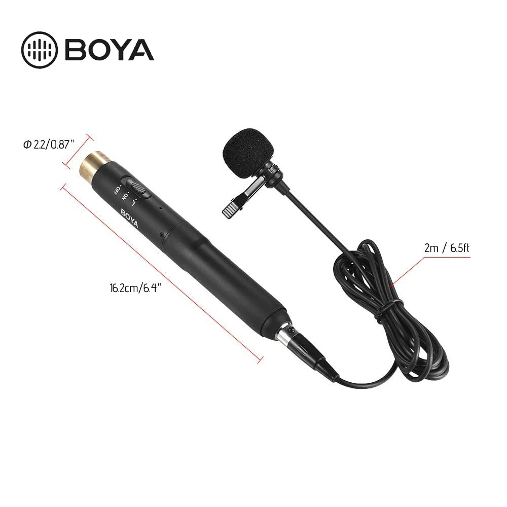 BOYA BY-M11C конденсатор микрофона Профессиональный кардиоидный петличный микрофон Lavalier системы разъем XLR с низкорезным фильтром