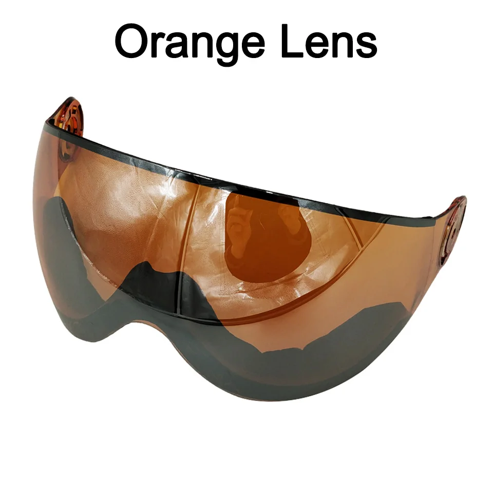 LOCLE CE сертификация лыжный шлем цельно-формованные уличные спортивные очки для взрослых и детей лыжный шлем сноуборд шлем - Цвет: Orange Lens