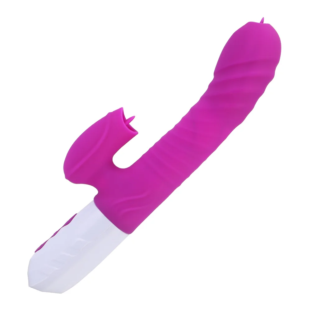 Vibratore bacchetta vibratore telescopico riscaldabile vibratore doppia lingua giocattoli del sesso per le donne G Spot Clitoride S_voghion.com