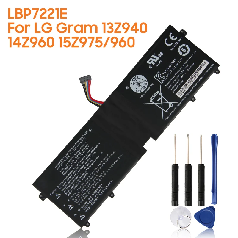 

Original Replacement Battery LBP7221E LBG722VH For LG Gram 13Z940 14Z960 15Z975/960 EAC62718301 Authentic Tablet Battery 4495mAh