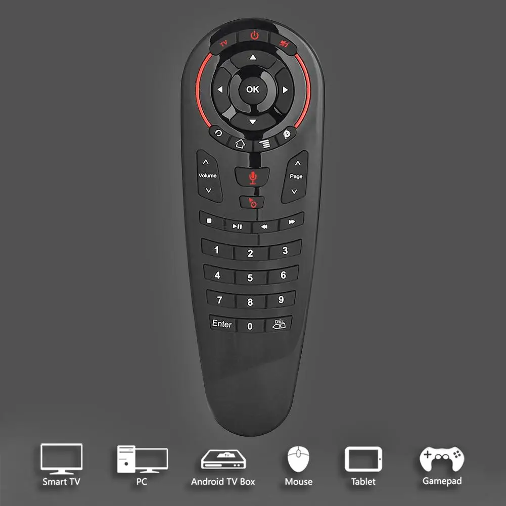 

G30 Fly Air Mouse Voice Remote Control 2.4G Wireless 18 Keys Keyboard for TV Box Russian English IR Learning Mini Remote Control
