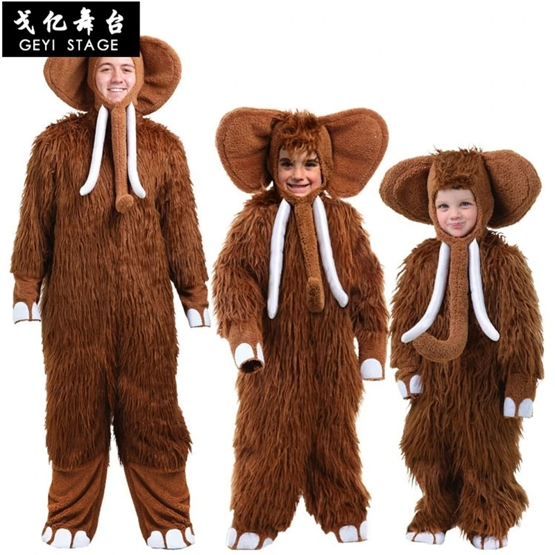 spelen kiezen wees gegroet Nieuwe Baby Mammoet Pak Bruin Dier Kinderen Rompers Grote Oor Olifant Neus  Cosplay Costumecostume Jurk Overalls Met Hoed| | - AliExpress