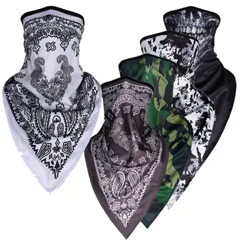 

The new ice silk sun protection triangle scarf mask men and women riding ice mark mask multifunctional outdoor sports headscarf