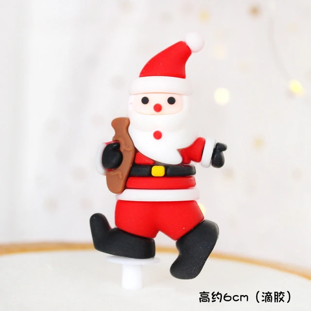 Merry Christmas Cake Toppers Santa Claus Doll Cake Decor Angel Doll Cupcake Topper 2021 Merry Christmas Decor for Home Noel cake topper
