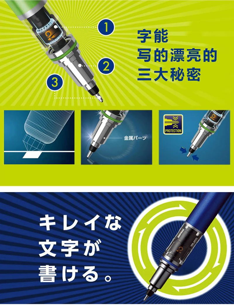 UNI M5-452 Kuru Toga 0,5 мм механические карандаши для заправки можно поворачивать карандаши для деятельности офисные и школьные принадлежности