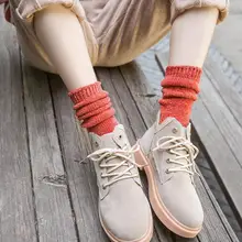 5 пар женских носков средней длины зимние модные уличная Harajuku бархатные теплые носки с жемчугом женские носки zapatos mujer