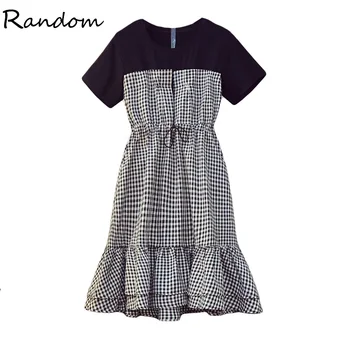 

2020 Sunmer Fashion Pliad Large Plus Size 4XL Female T Shirt Dress Sport Casual Loose Clothes Women Streetwear Elegant Vestidos