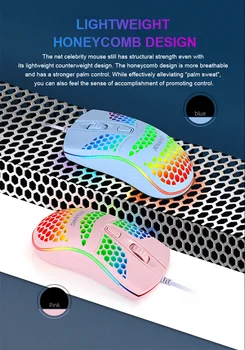 

G-102 Hole Honeycomb Hollow Mouse Lightweight E-sports Office Game