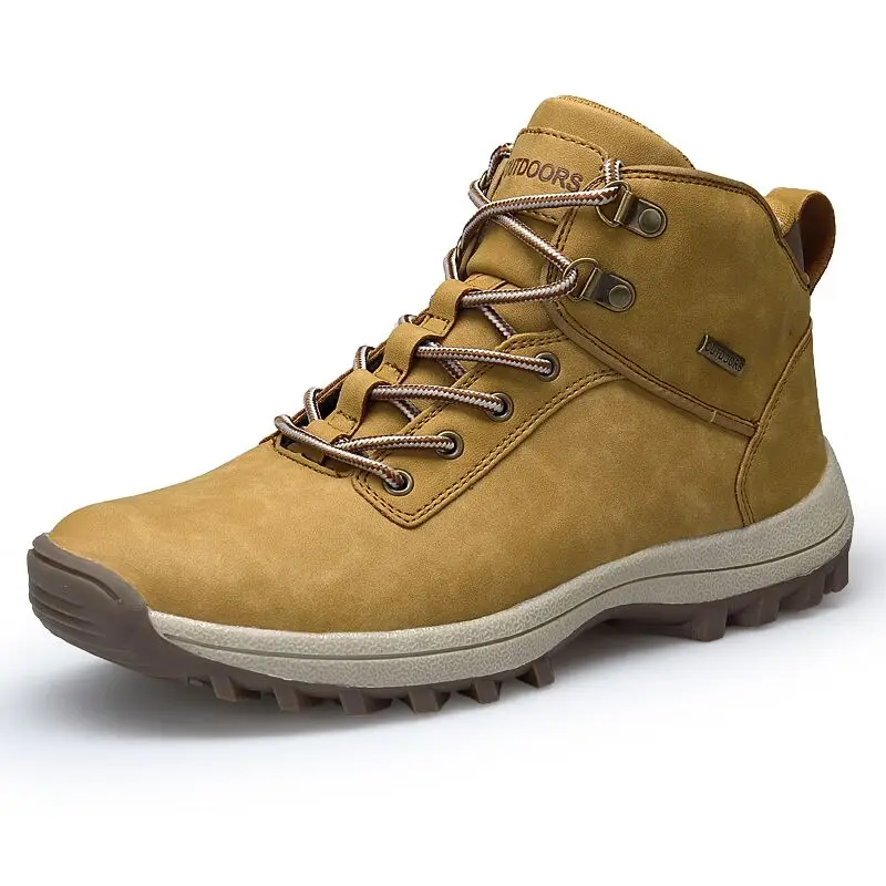 Mazefeng/Брендовые мужские ботинки; большие размеры 39-46; повседневные ботинки на шнуровке; сезон осень-зима; мужские модные кроссовки; мужские рабочие ботильоны; зимние ботинки - Цвет: Khaki
