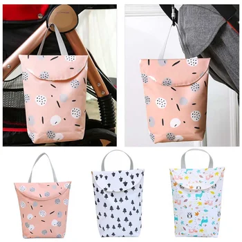 

Multi-functional Baby Diaper Organizer Reusable Waterproof Cute Printed Wet/Dry Bag Mummy Storage Bag Travel Nappy Bag