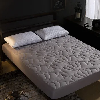 

All-Inclusive Mattress Protector Cover Solid color Crown Embossing Breathable Fitted Sheet Cover for Home Thick Bedding Mattress