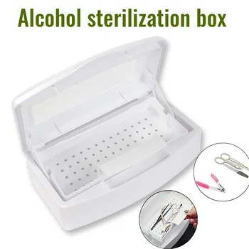 

Sterilizer Tray Box Alcohol Disinfection Box Pedicure Manicure Box for Nipper Tweezers Disinfect Alcohol Nail Tools Sterilizer