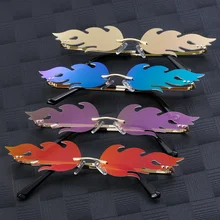 HOOH модные противопожарные солнцезащитные очки для женщин и мужчин без оправы волнистые солнцезащитные очки Роскошные трендовые узкие солнцезащитные очки уличная