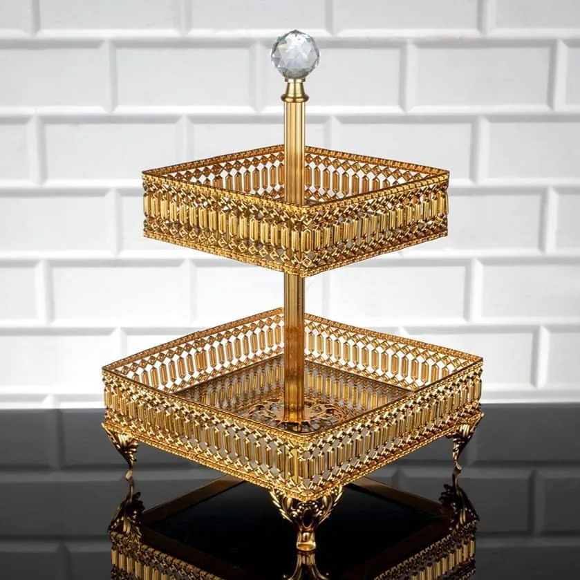 Обслуживание лоток пластины Стразы 2 этаж печенья Макарон сладкий сервировка