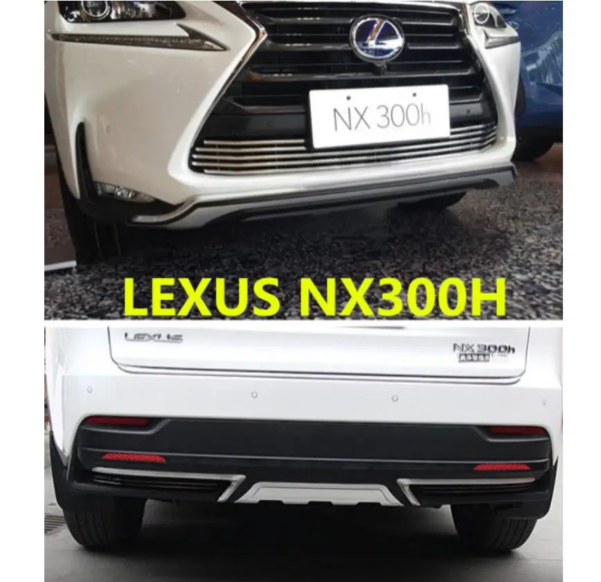 Для автомобильного бампера для LEXUS NX200t NX300h NX200. Высокое качество ABS защитная пластина передняя+ задняя автомобильные аксессуары